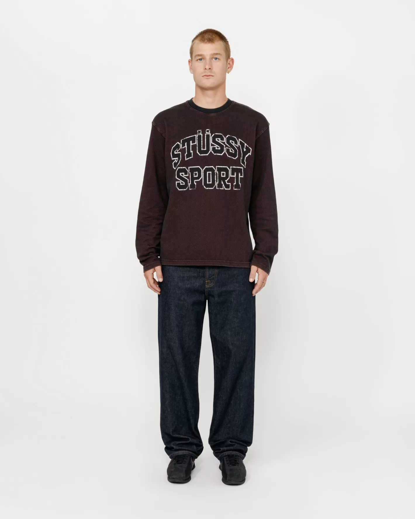 2 TONE COTTON MESH CREW>Stüssy Online