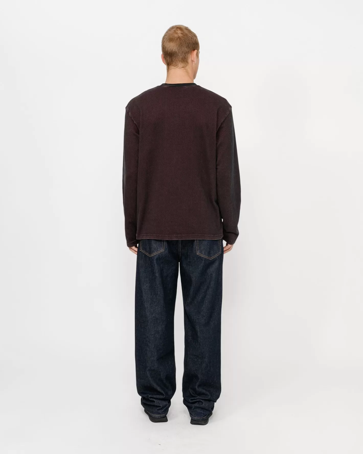 2 TONE COTTON MESH CREW>Stüssy Online