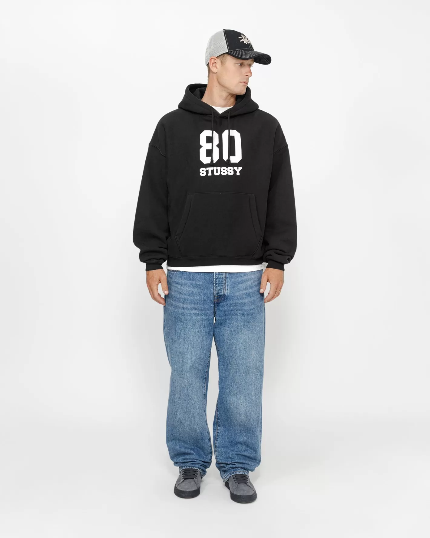 80 RELAXED HOODIE>Stüssy Hot
