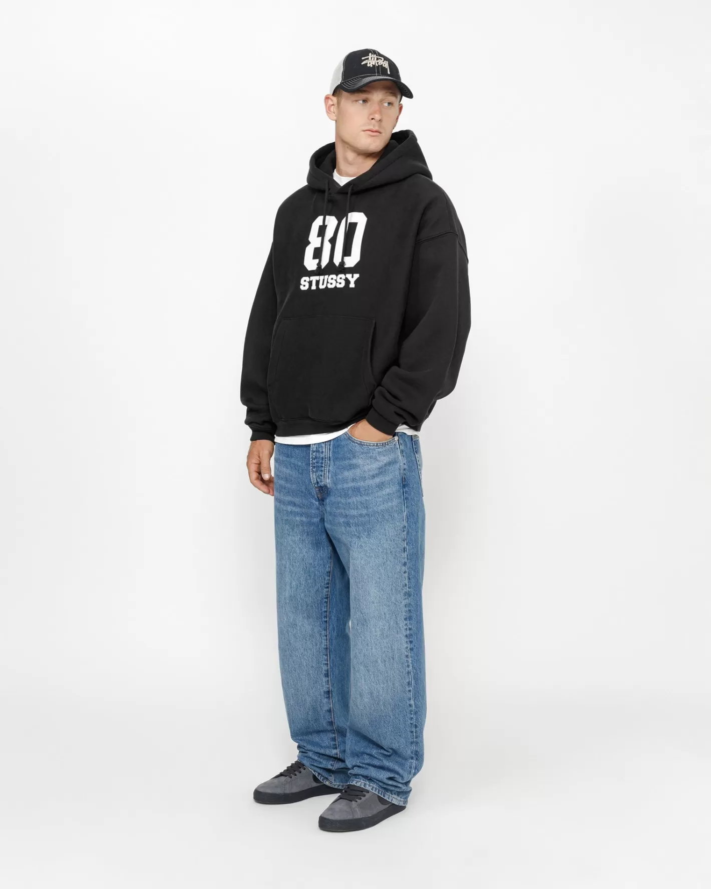 80 RELAXED HOODIE>Stüssy Hot