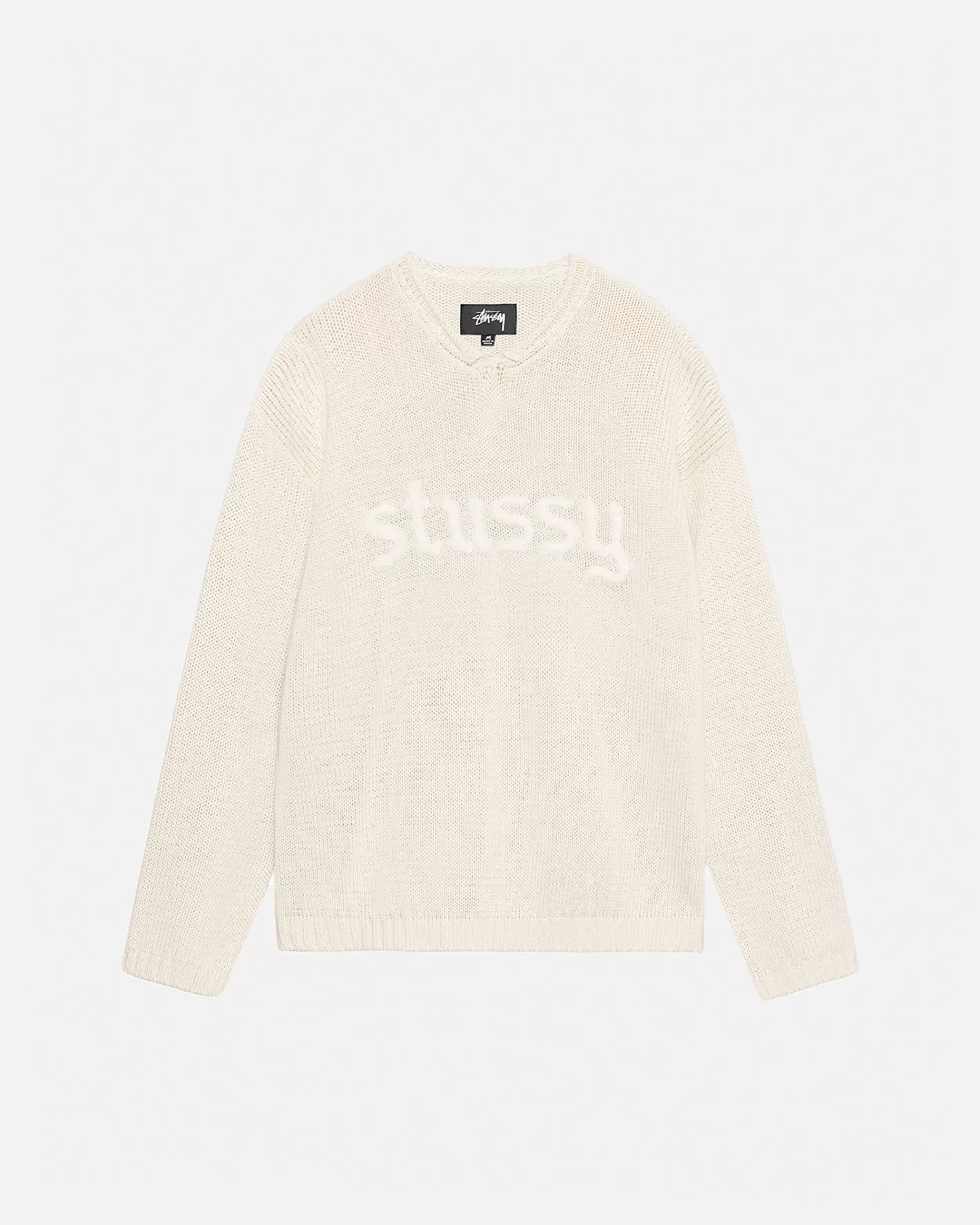 EMBROIDERED V-NECK LOGO SWEATER>Stüssy Hot