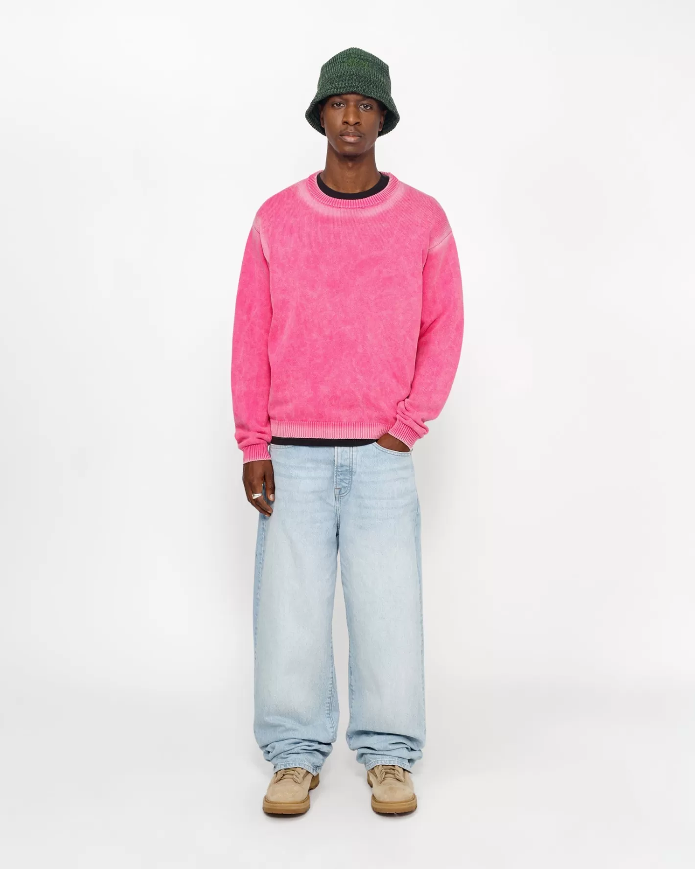 FADED COTTON KNIT CREW>Stüssy New