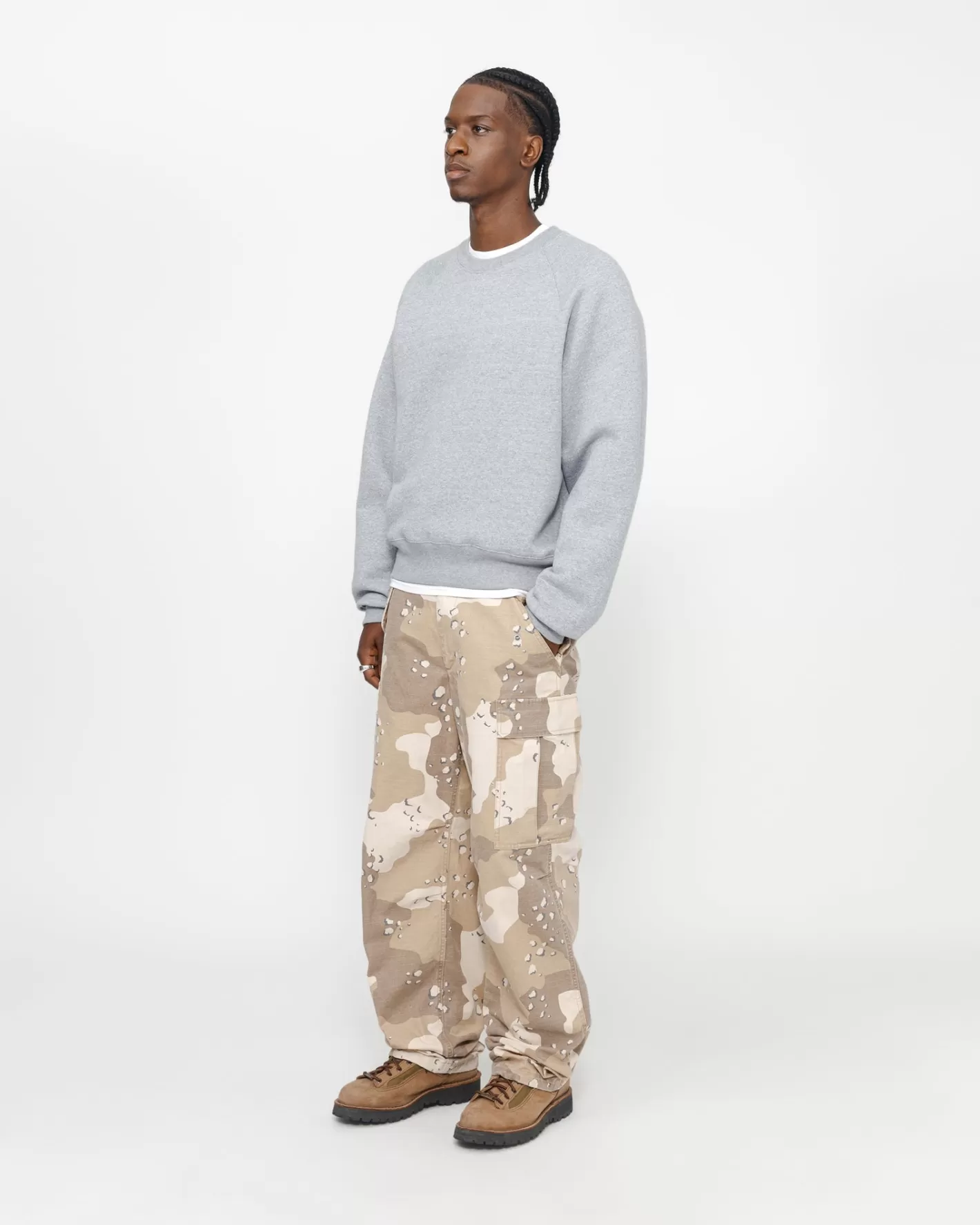 FLEECE RAGLAN CREW>Stüssy Clearance