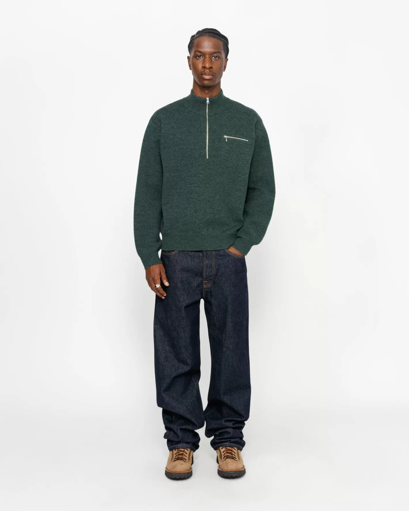 HALF ZIP MOCK NECK SWEATER>Stüssy Best Sale