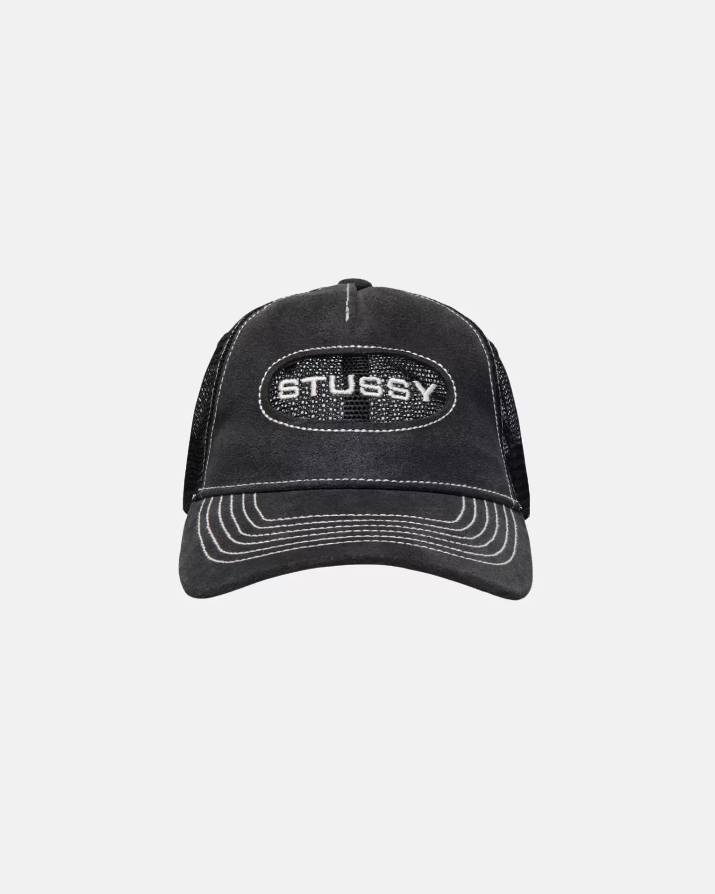 LOW PRO TRUCKER CUT-OUT LEATHER SNAPBACK>Stüssy Cheap
