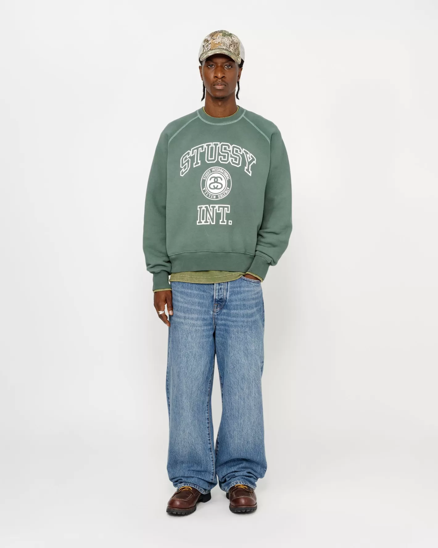 OVERLOCK VARSITY RAGLAN CREW>Stüssy Best