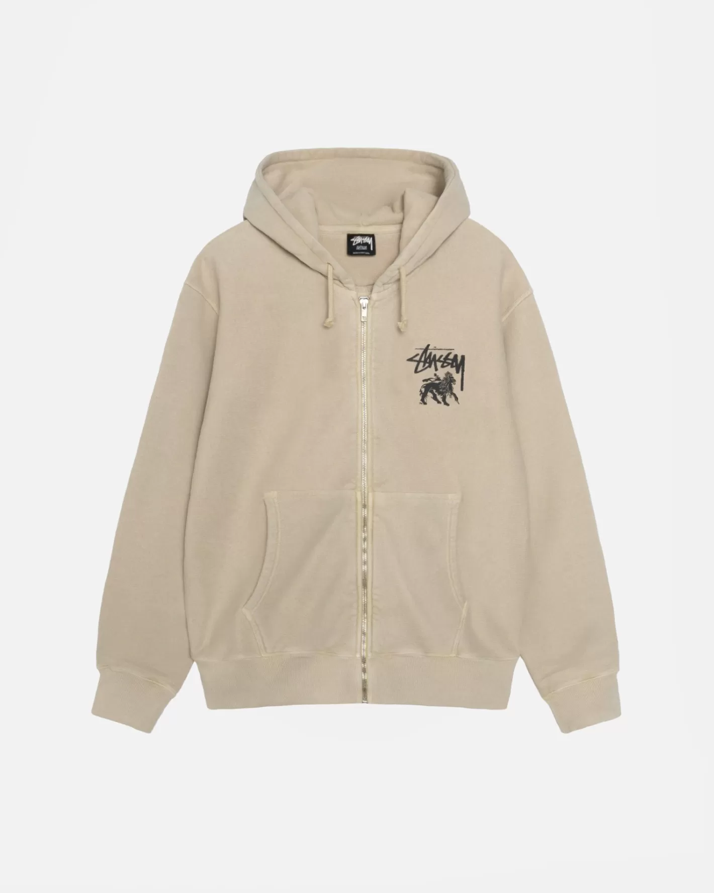 RASTA LION ZIP HOODIE PIGMENT DYED>Stüssy Hot