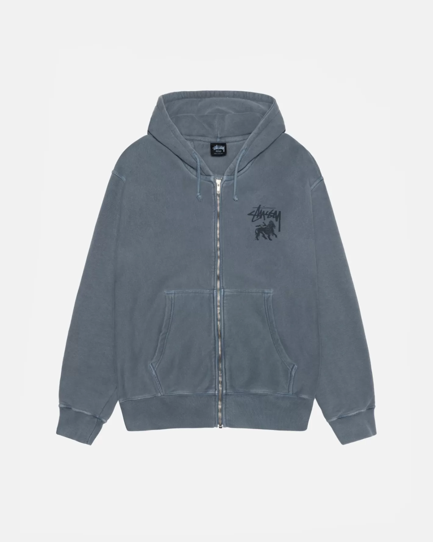 RASTA LION ZIP HOODIE PIGMENT DYED>Stüssy New