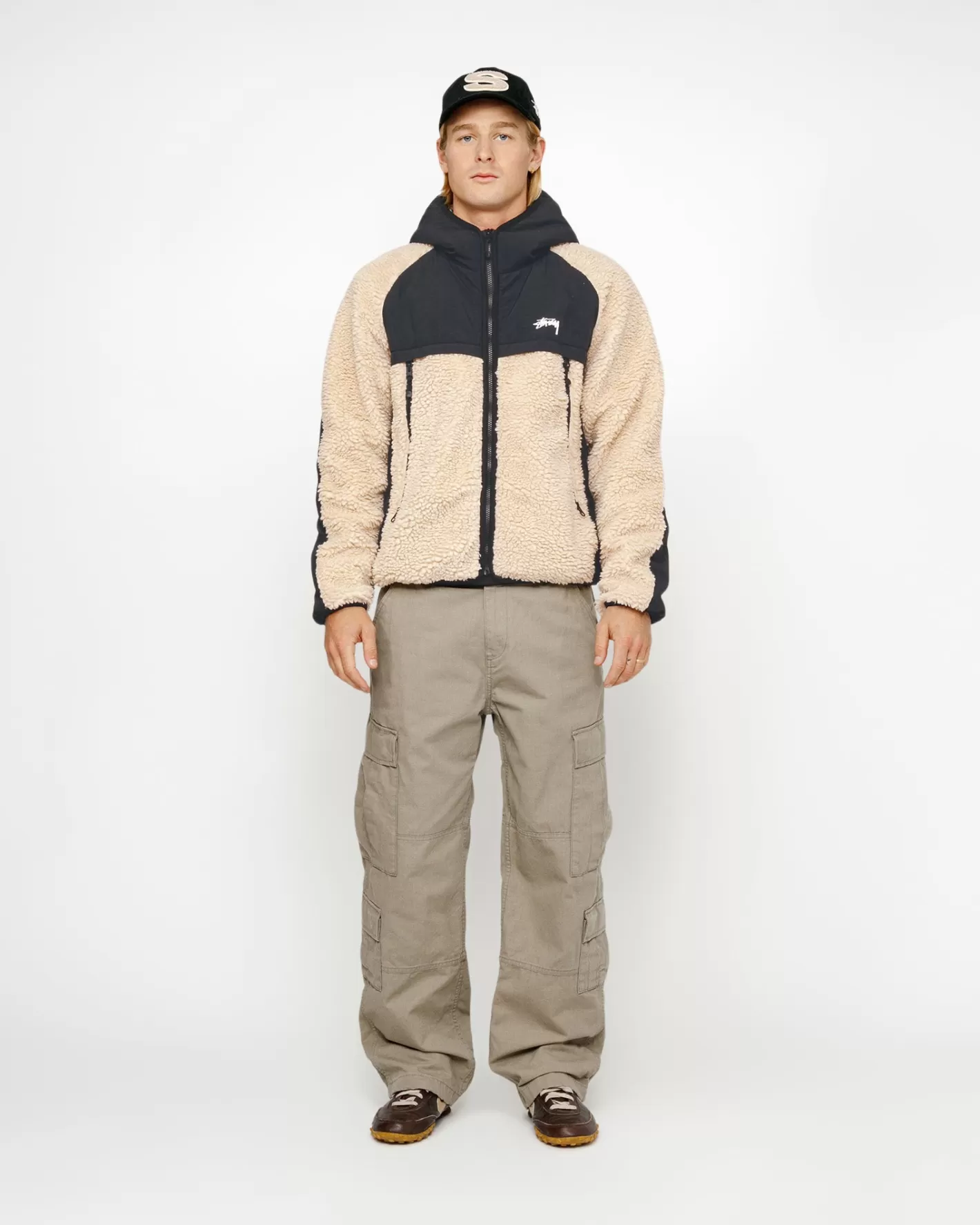 SHERPA PANELED HOODED JACKET>Stüssy New