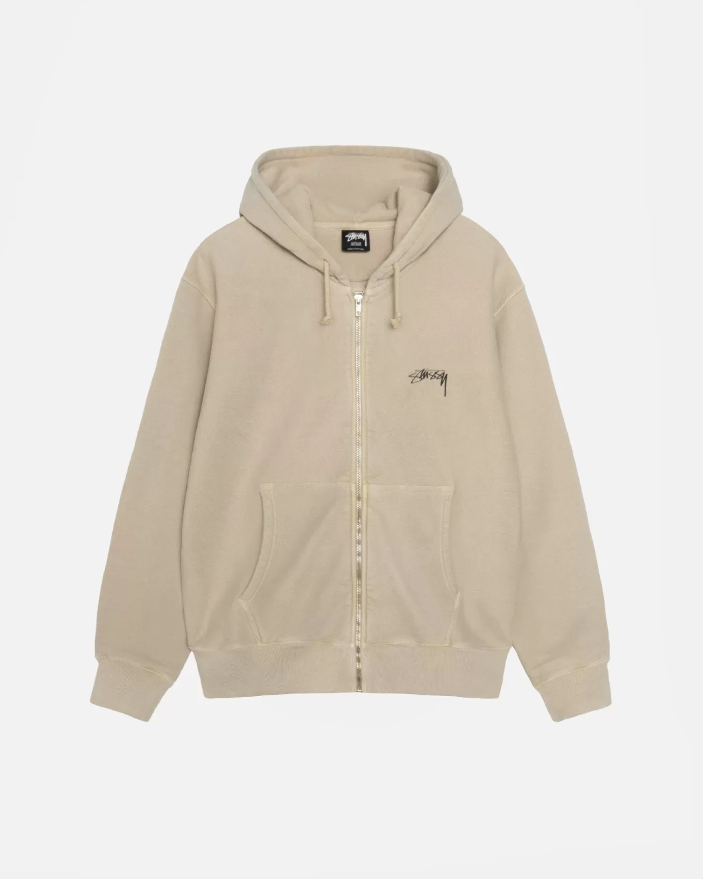 SMOOTH STOCK ZIP HOODIE PIGMENT DYED>Stüssy Best Sale