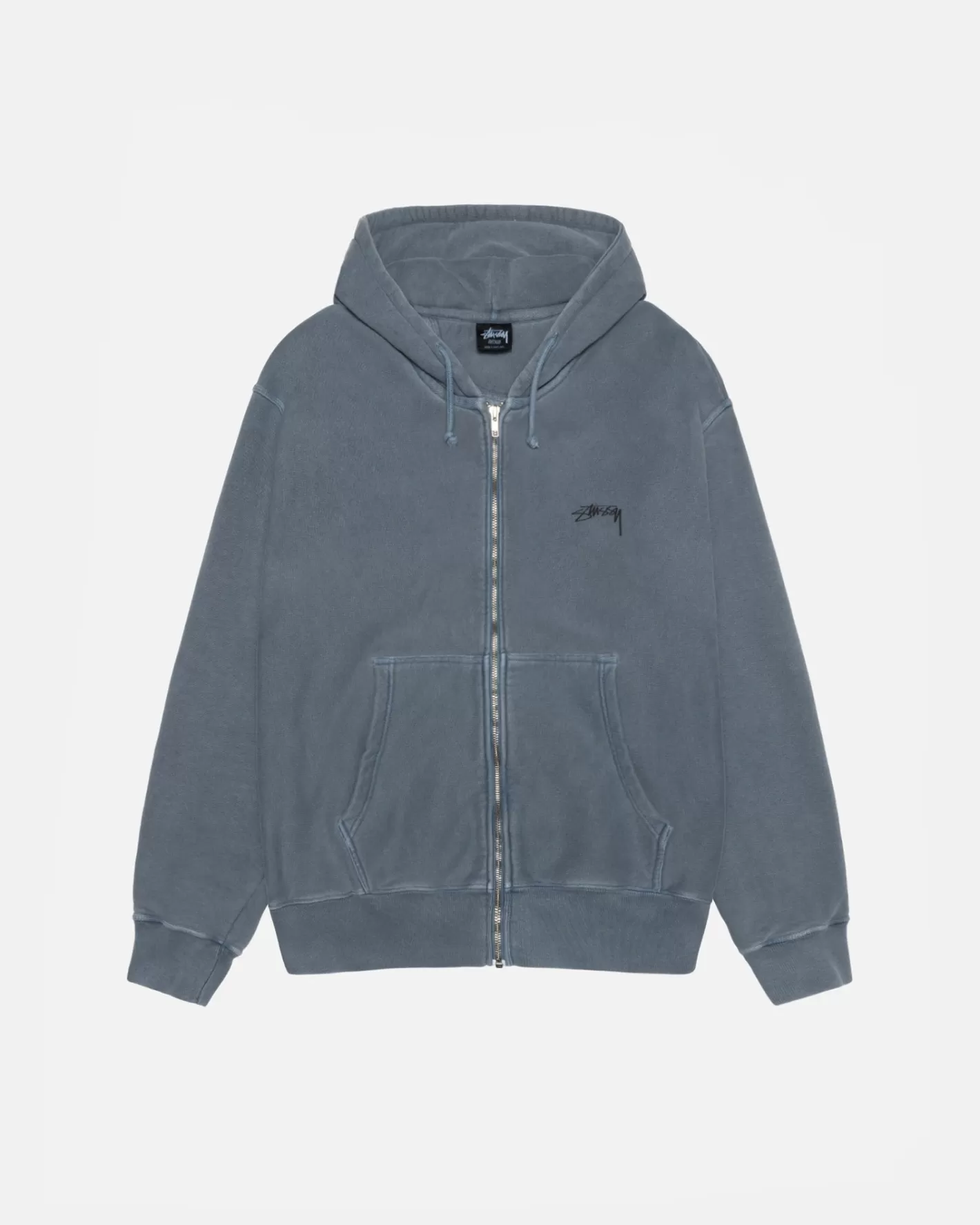SMOOTH STOCK ZIP HOODIE PIGMENT DYED>Stüssy Best Sale
