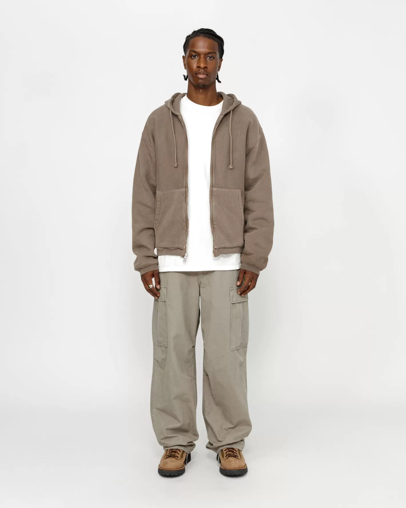 WAFFLE LINED ZIP HOODIE>Stüssy Fashion