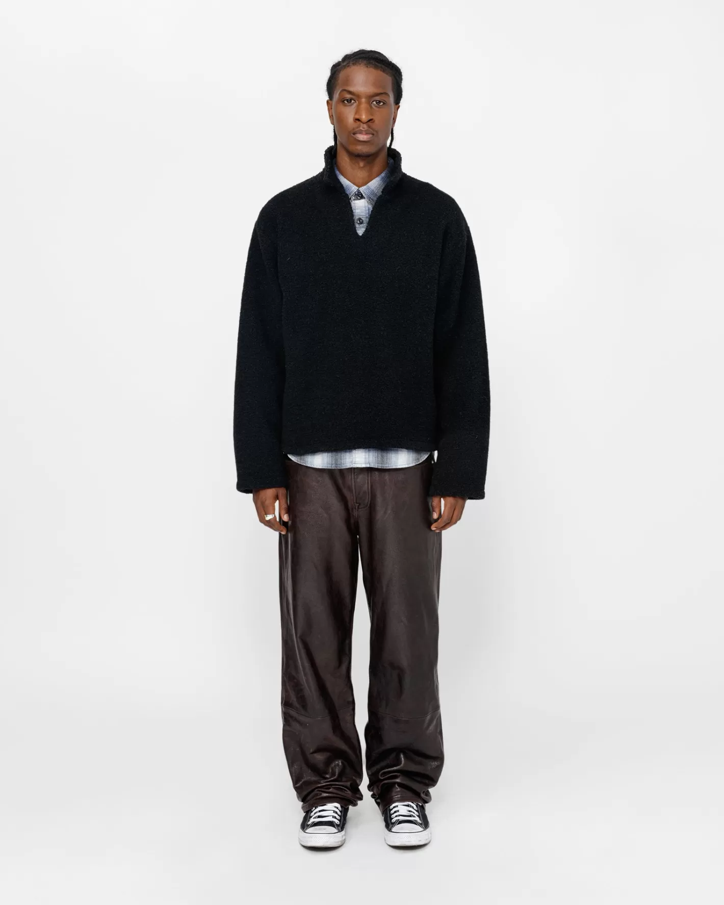 WOOL BLEND SHERPA PULLOVER>Stüssy Clearance