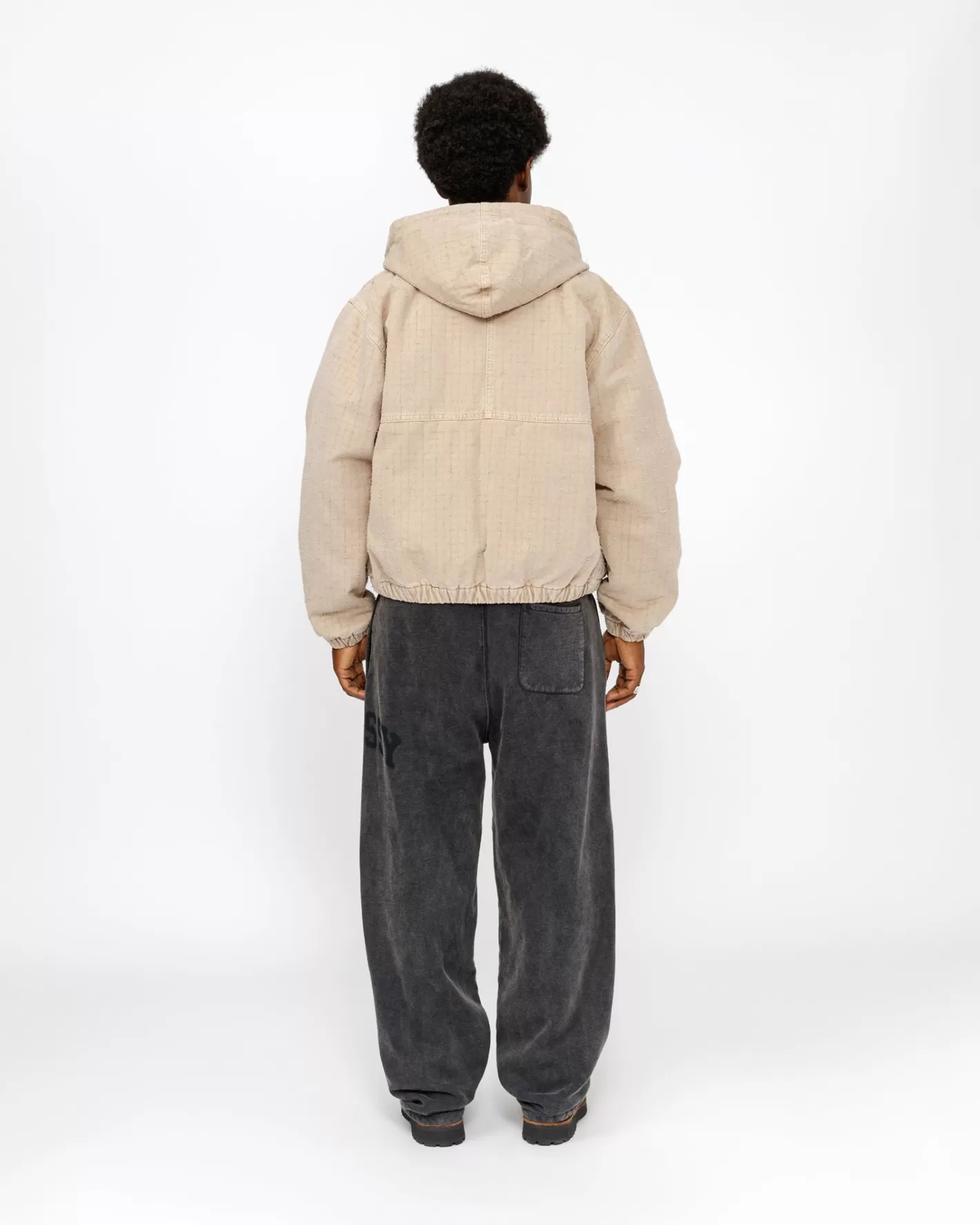 WORK JACKET CANVAS NEEDLE PUNCH>Stüssy Best Sale