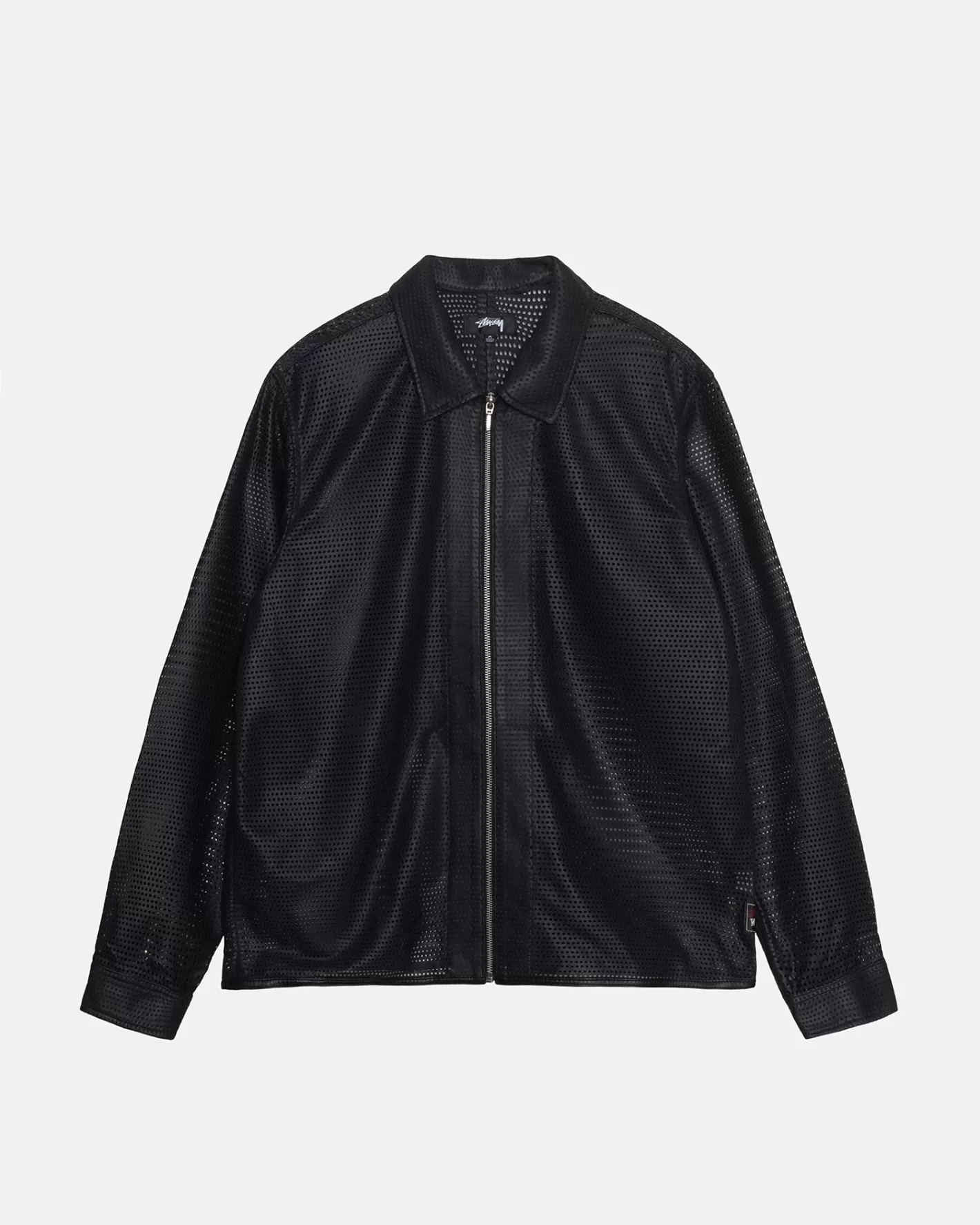 ZIP SHIRT PERFORATED LEATHER>Stüssy New